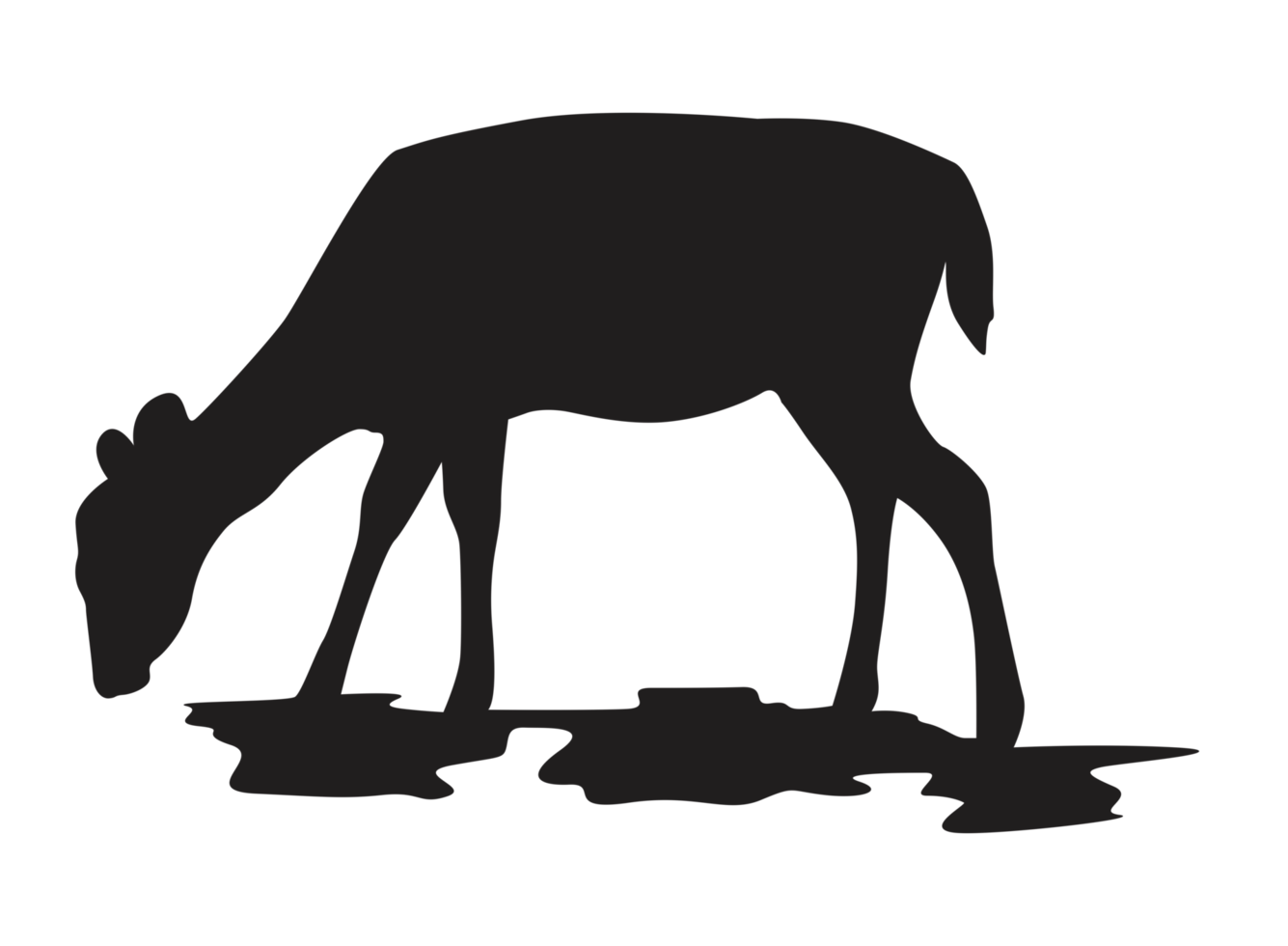 animale - cervo silhouette png