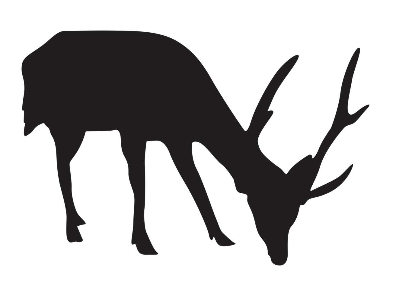 animal - silhouette de cerf png