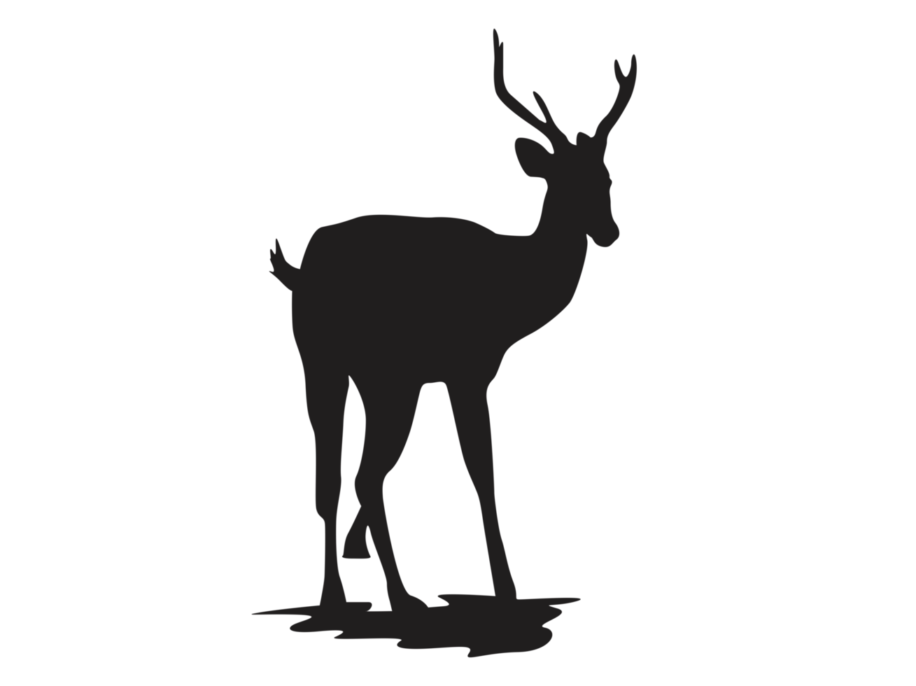 Tier - Hirschsilhouette png