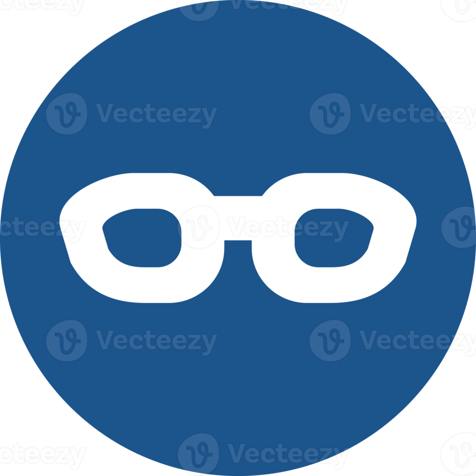 Sunglasses icon in blue circle. 14576648 PNG