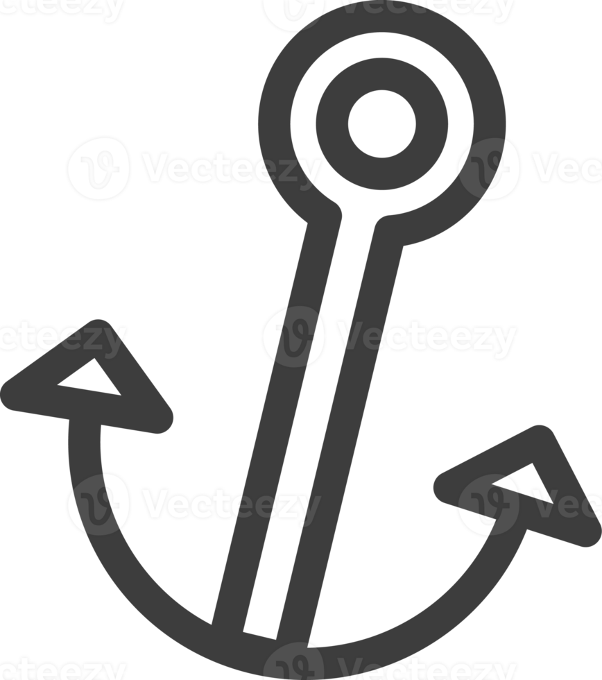 Anchor thin line icon, Travel icon set. png