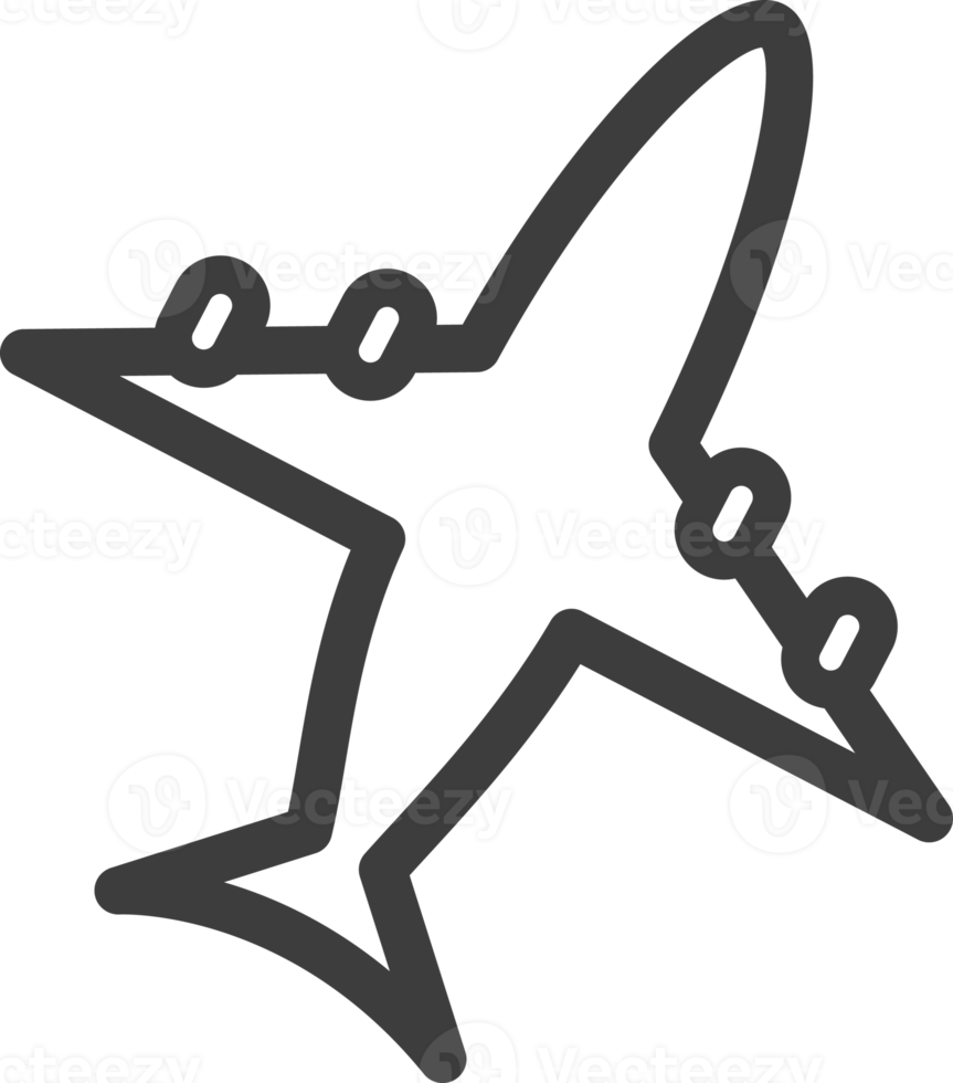 Airplane thin line icon, Travel icon set. png