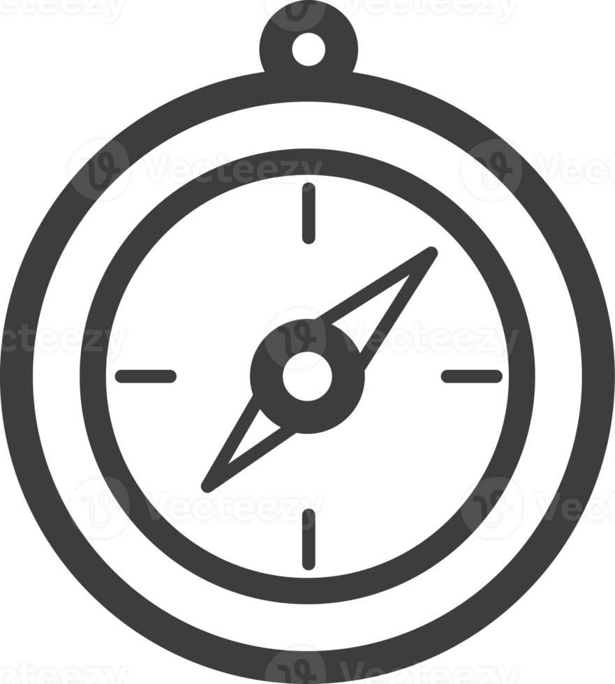 kompas dun lijn icoon, reizen icoon set. png