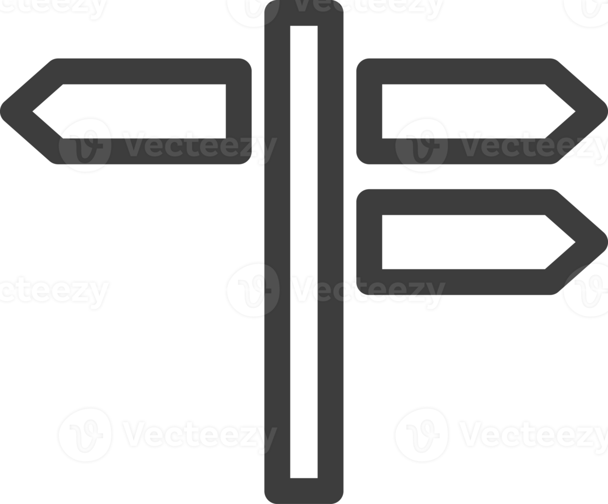 icône de fine ligne de signalisation routière, jeu d'icônes de voyage. png