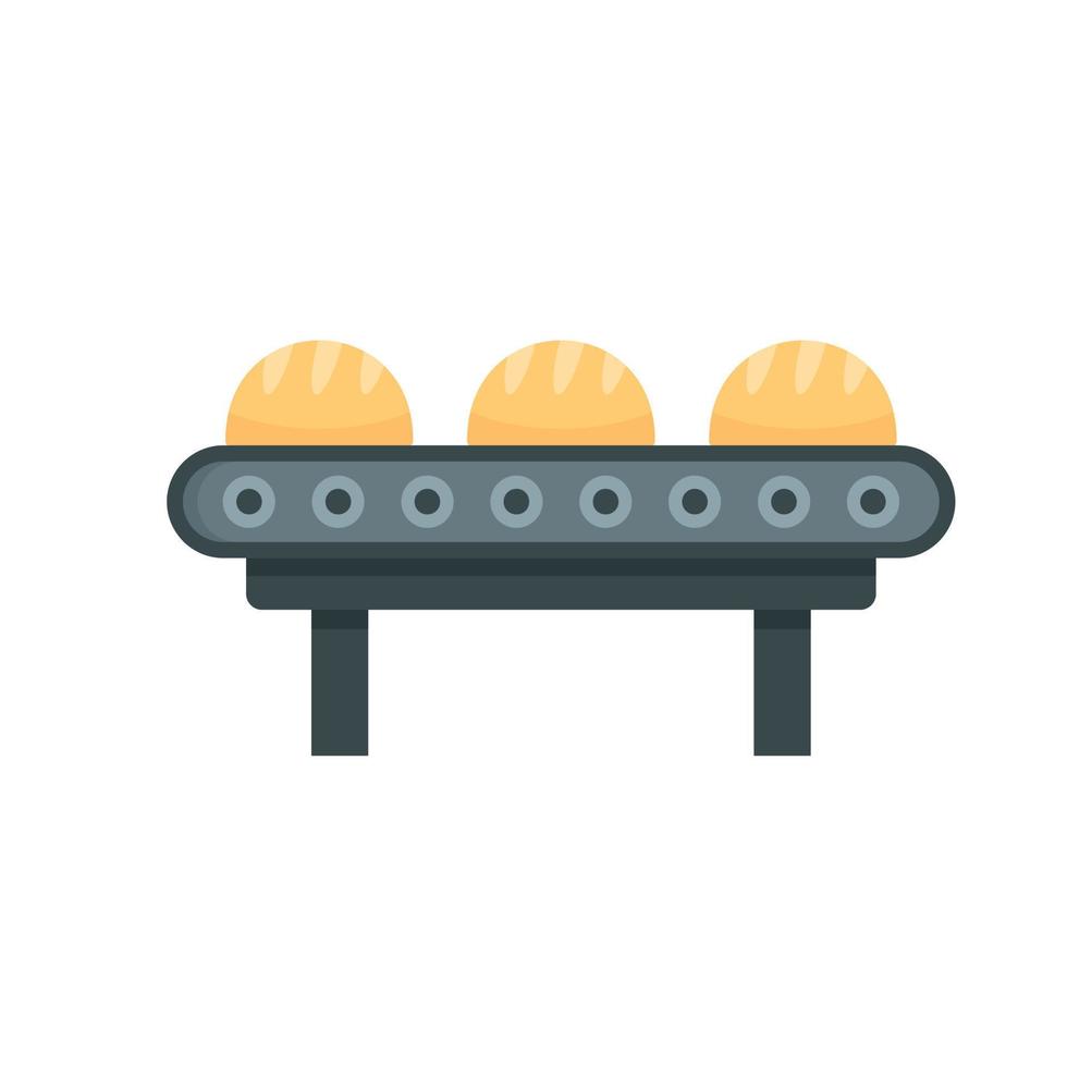 Line of bread factory icon, flat style vector