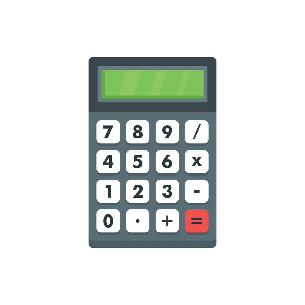 icono de calculadora, estilo plano vector