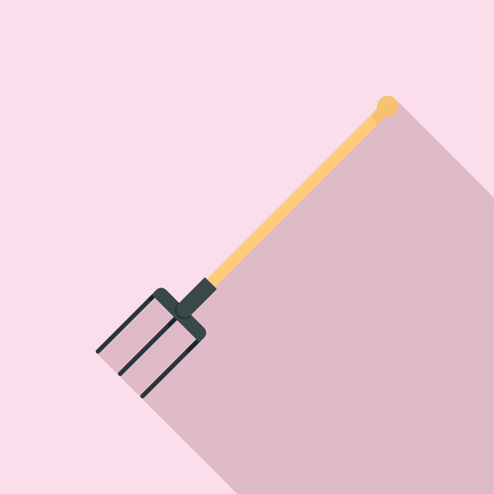 Garden fork icon, flat style vector