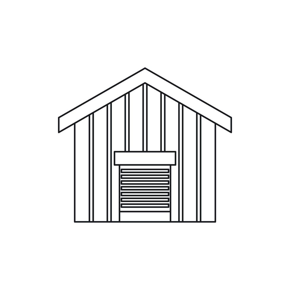 Large barn icon, outline style vector
