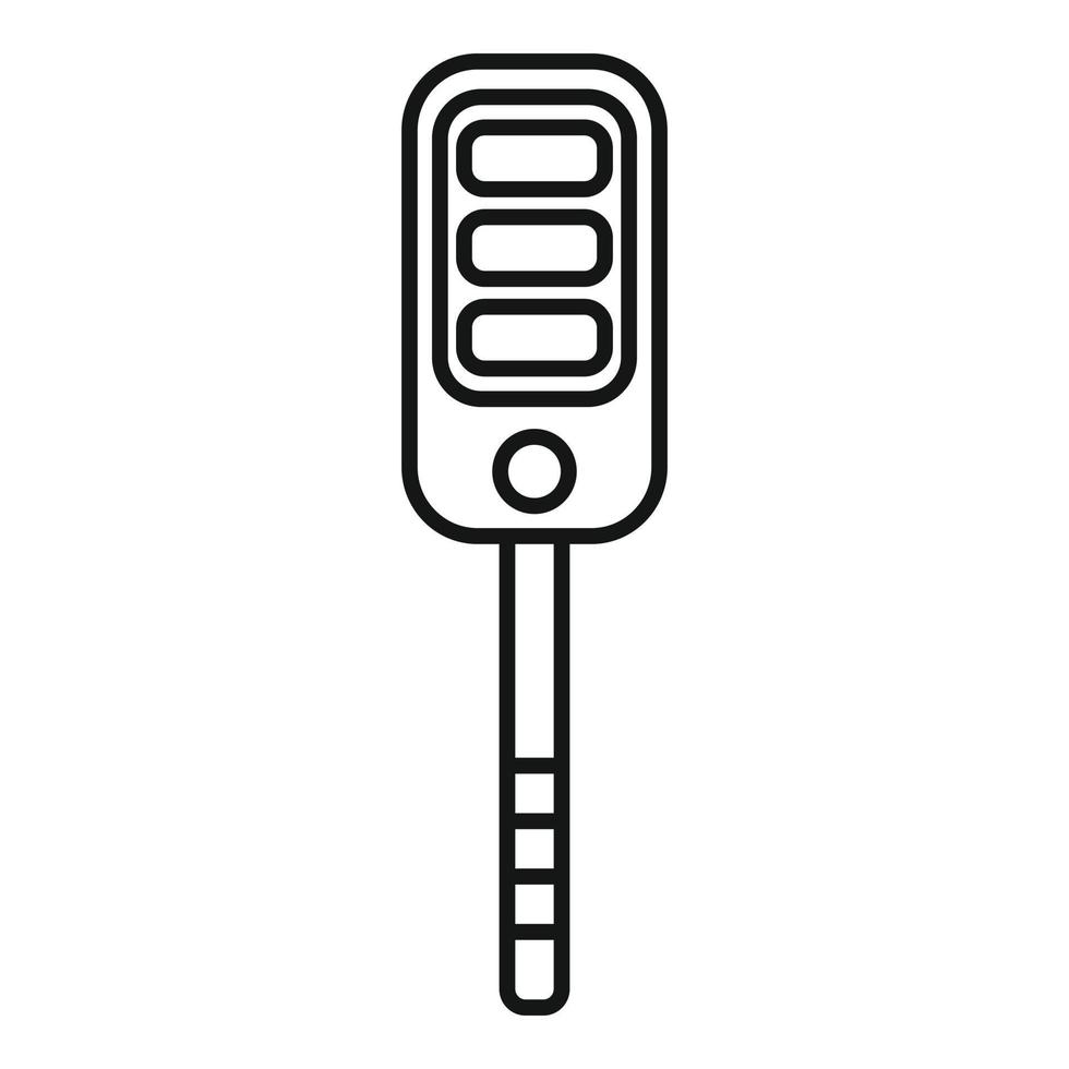 Auto key icon, outline style vector