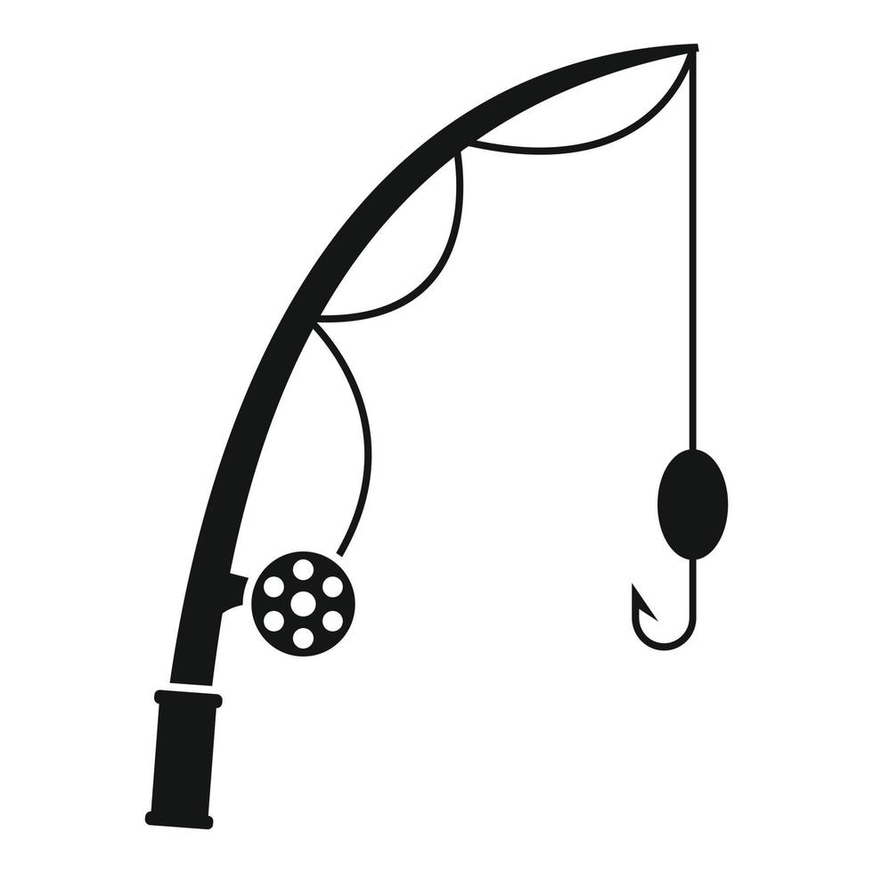 Fishing rod bobber icon, simple style vector