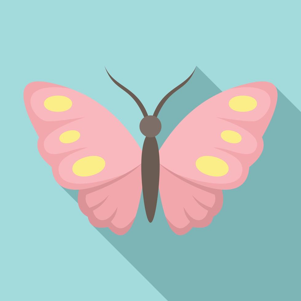 Kid butterfly icon, flat style vector