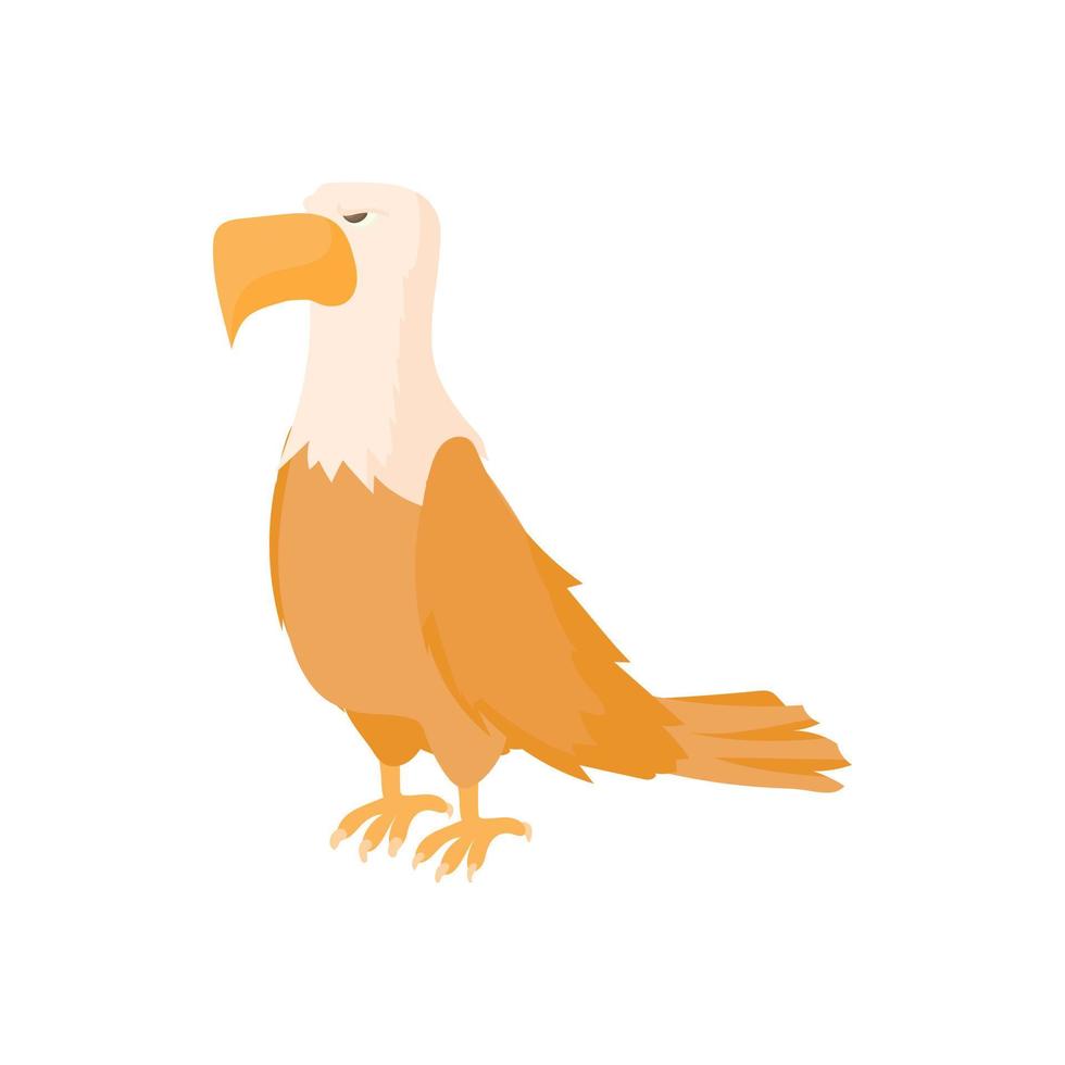 icono de águila calva en estilo de dibujos animados vector