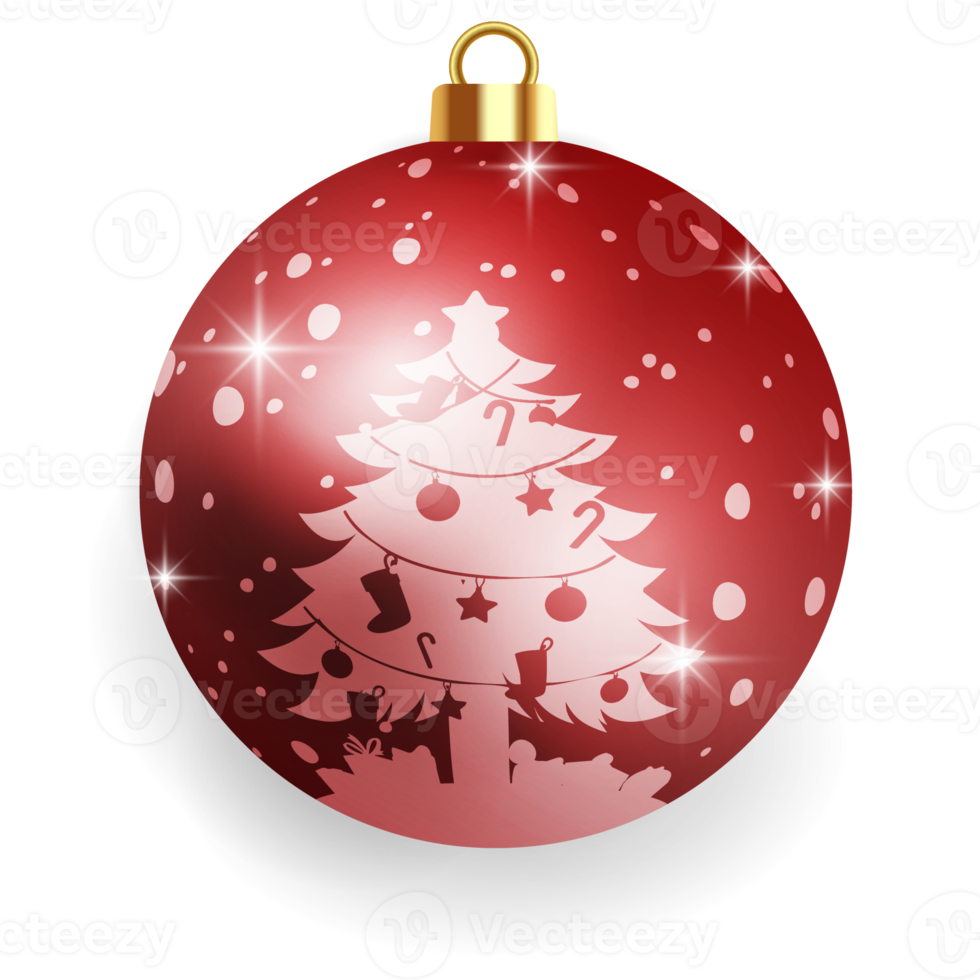 Metallic Red Christmas Ball. 14576803 PNG
