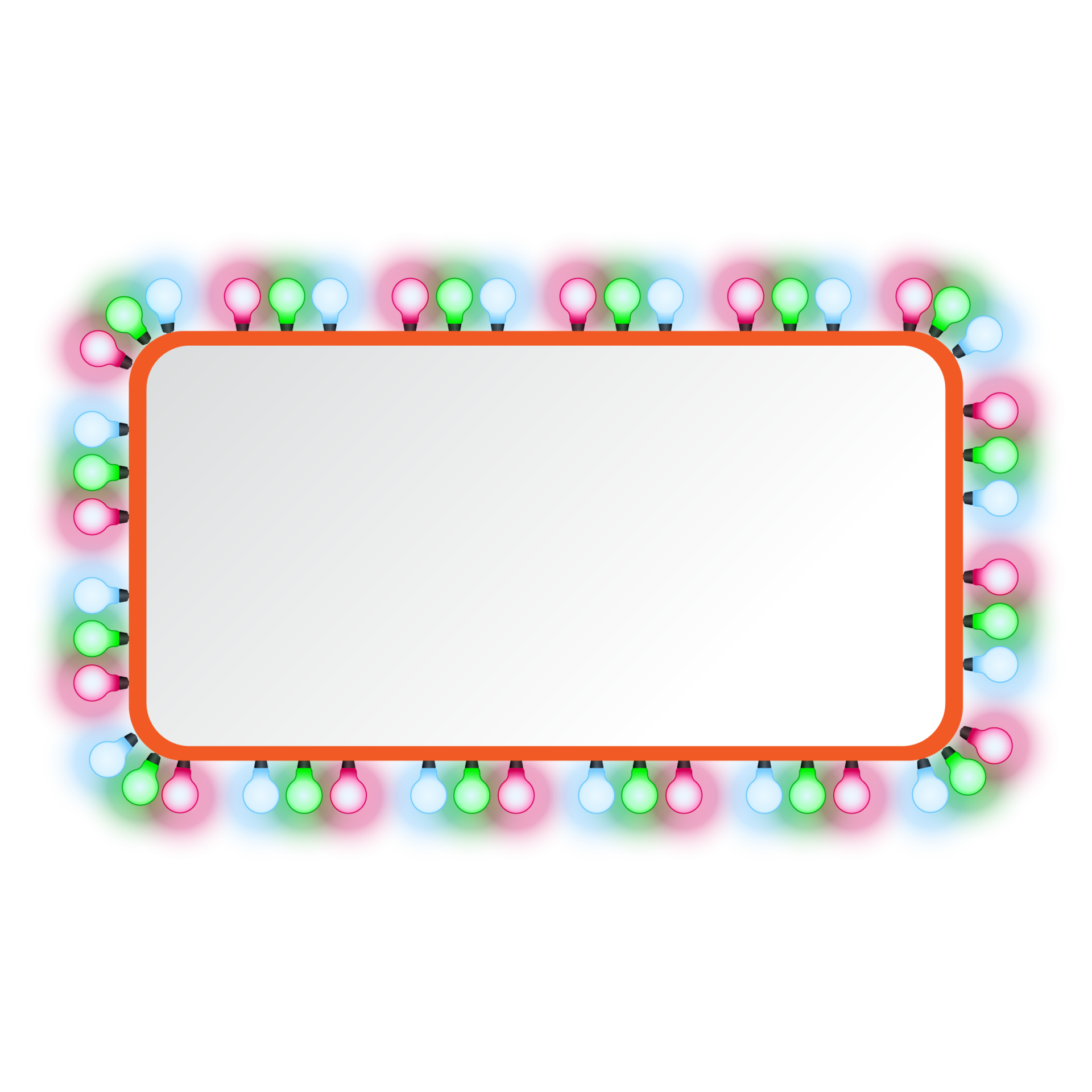 LED Light Border Frame. 14576805 PNG