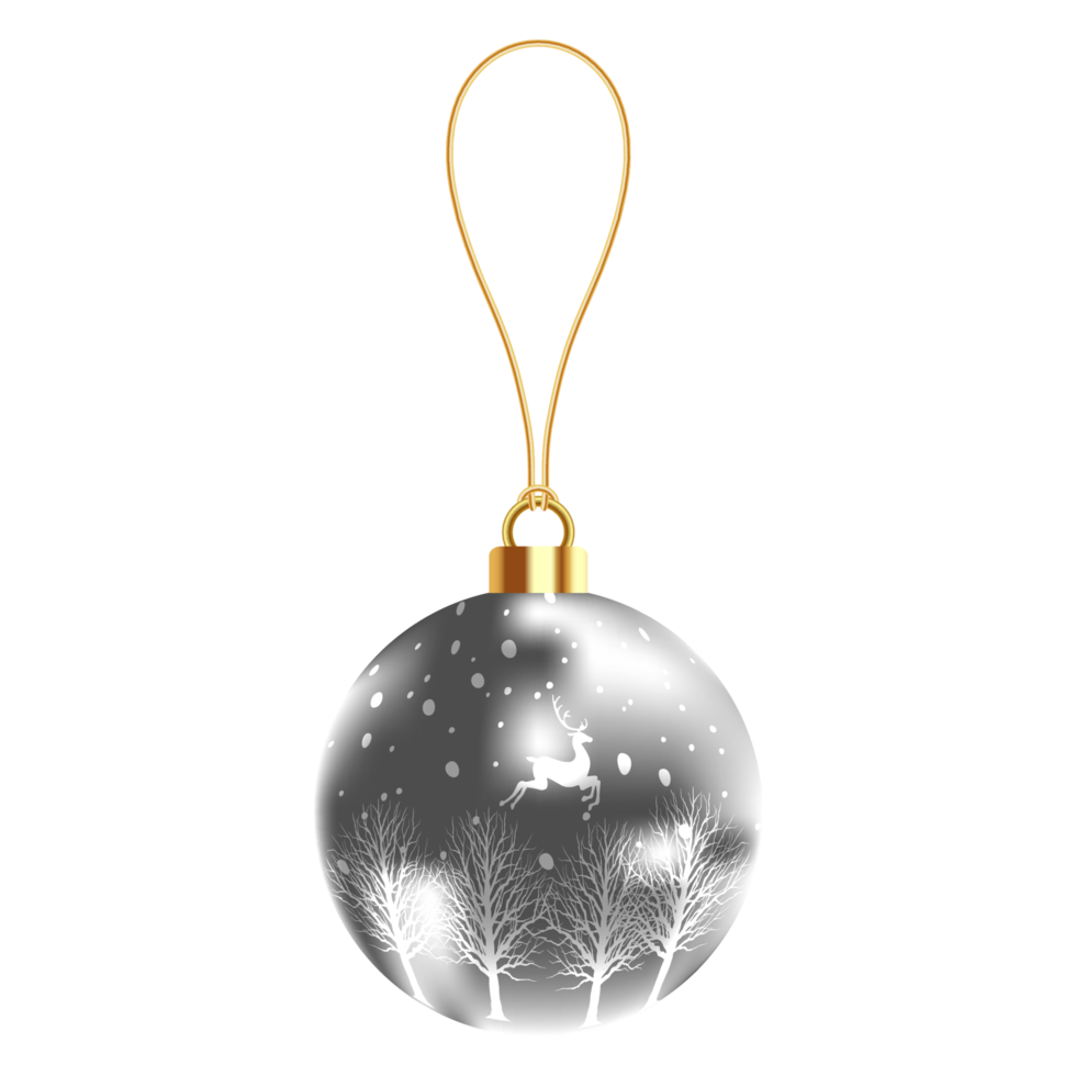 metallico Natale sfera. png