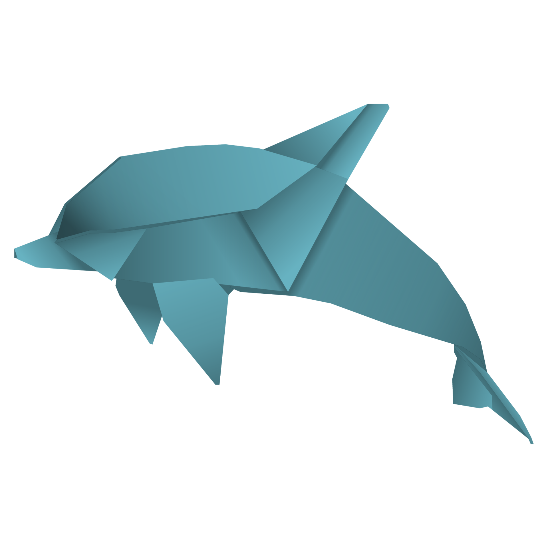 Dolphin origami paper. 14576847 PNG