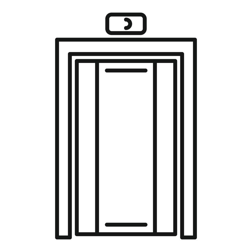 Office elevator icon, outline style vector