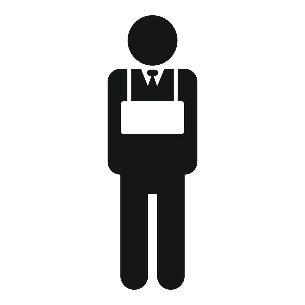 Unemployed manager icon, simple style vector