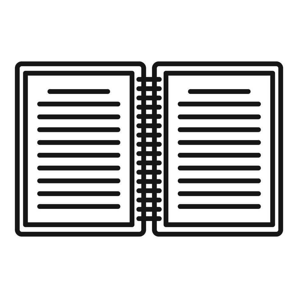 Summary editor icon, outline style vector