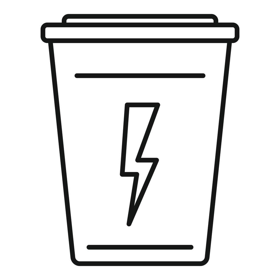 Fresh energy drink icon, outline style vector