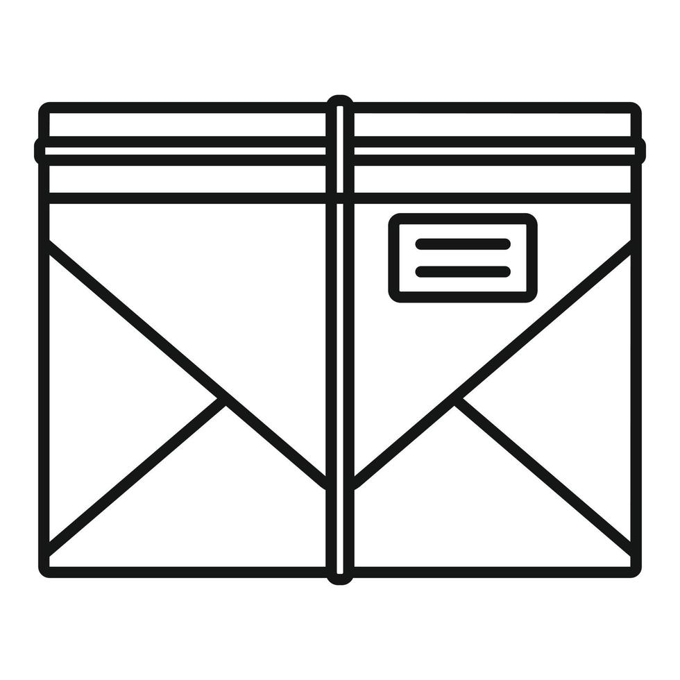 icono de carta postal, estilo de esquema vector