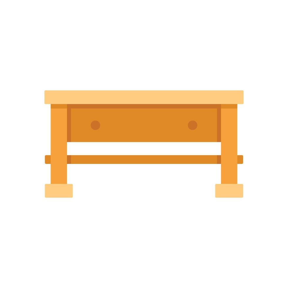 Carpenter work table icon, flat style vector