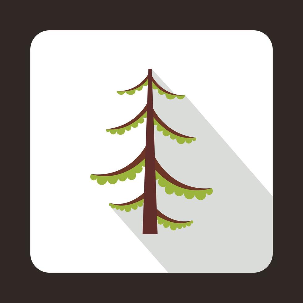 Spruce icon, flat style vector