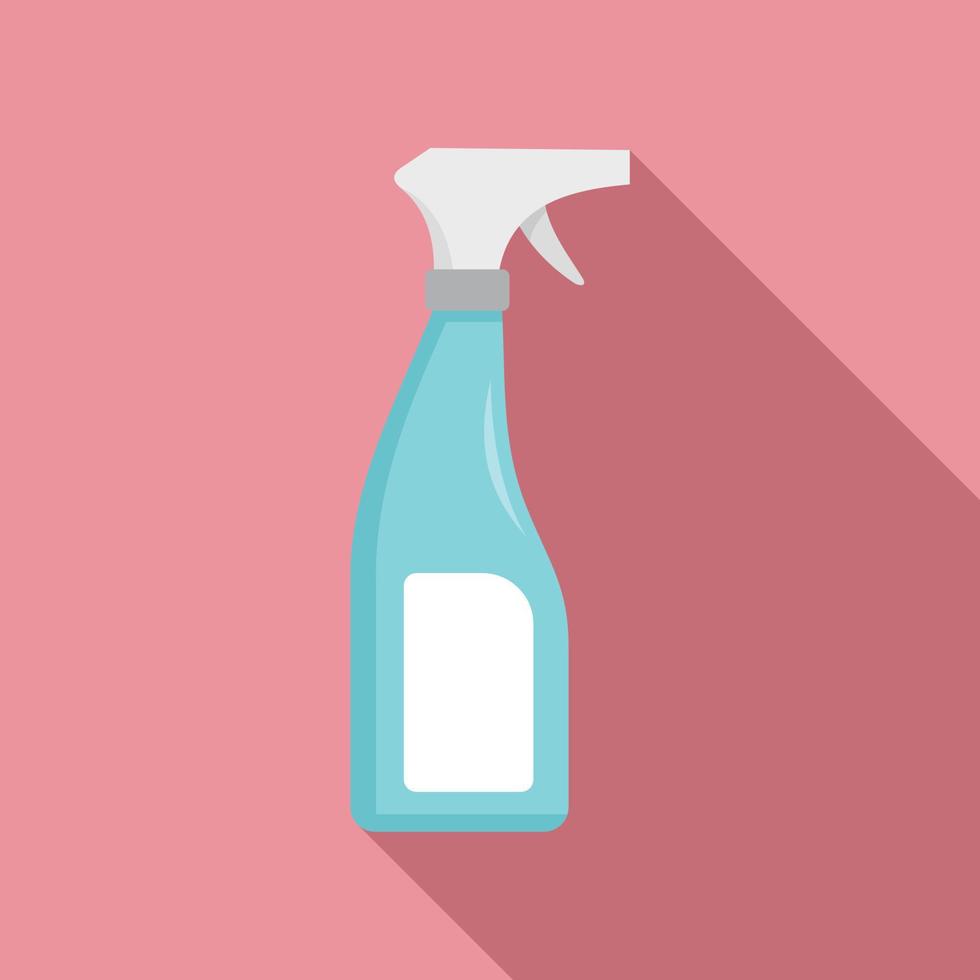 Room service spray cleaner icon, flat style vector