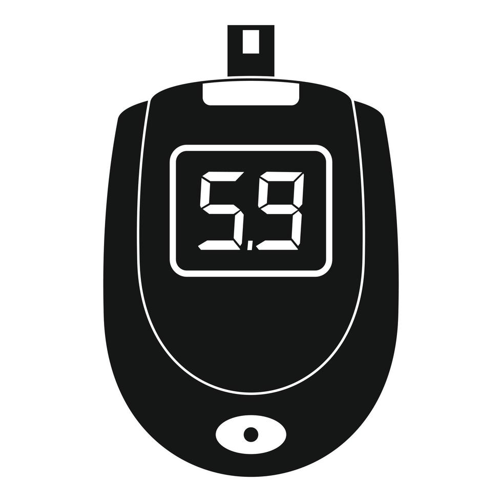 Blood glucose level icon, simple style vector