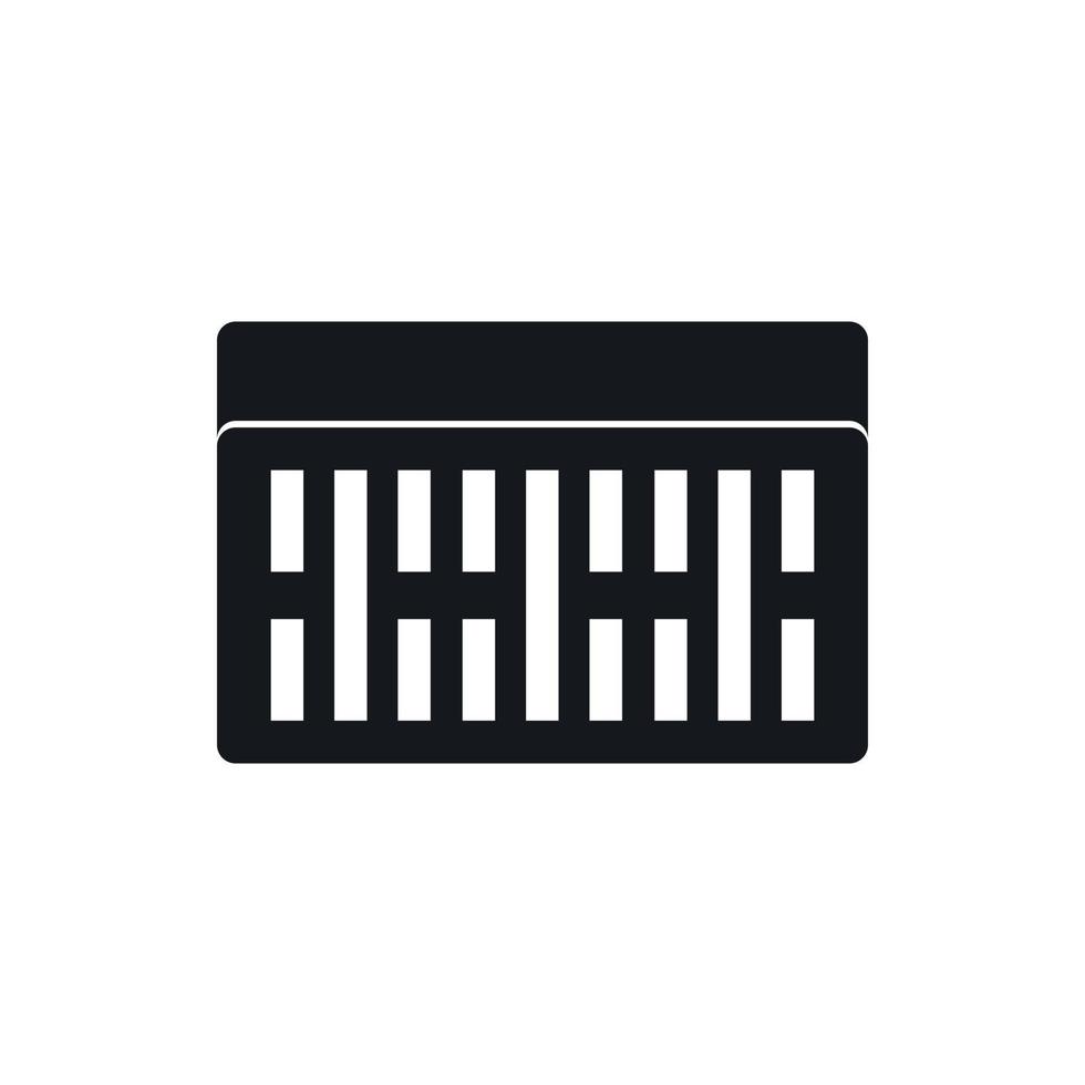 One building brick icon, simple style vector