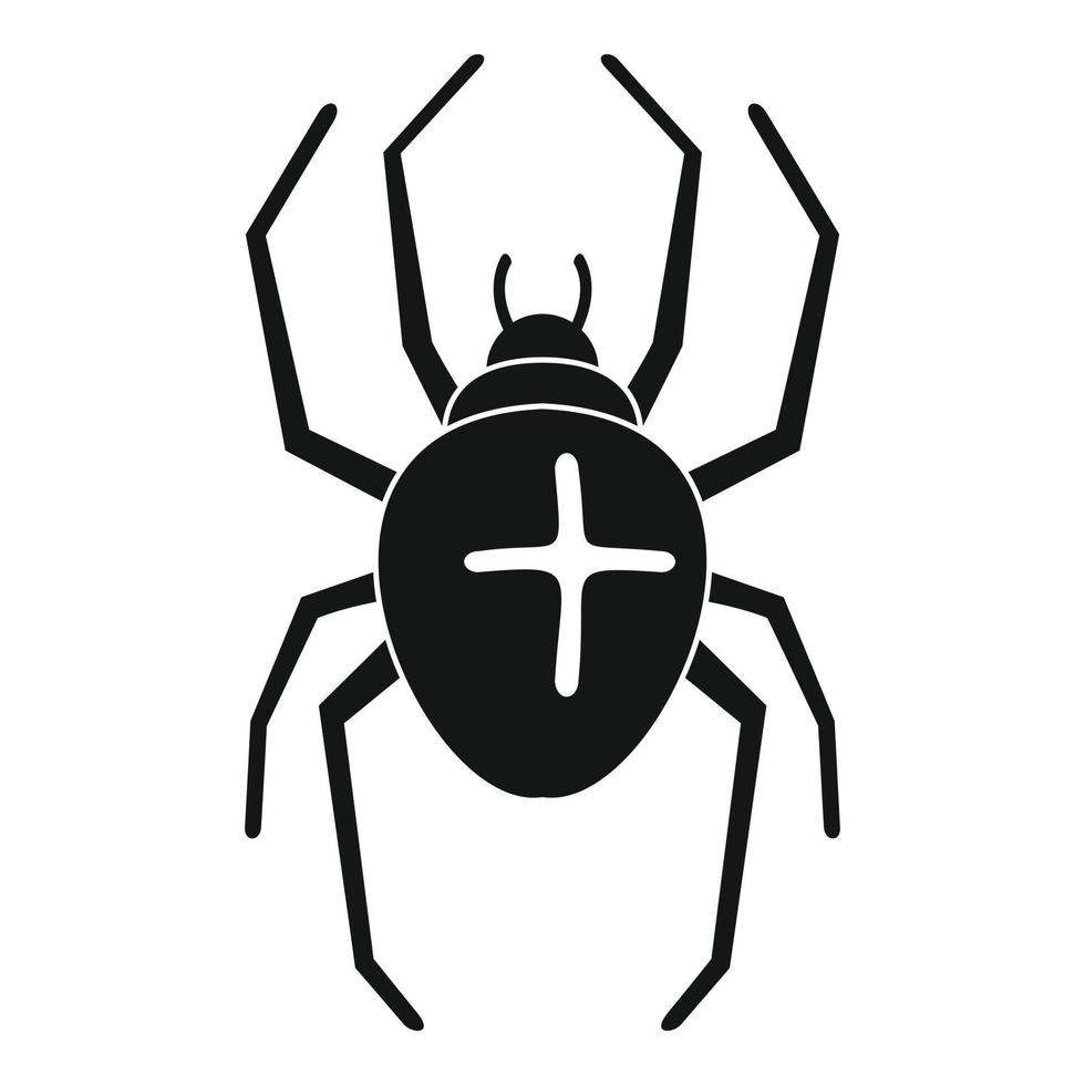 icono de araña cruzada, estilo simple vector