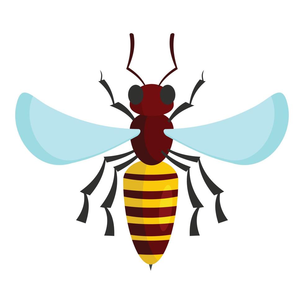 Bee icon, cartoon style vector