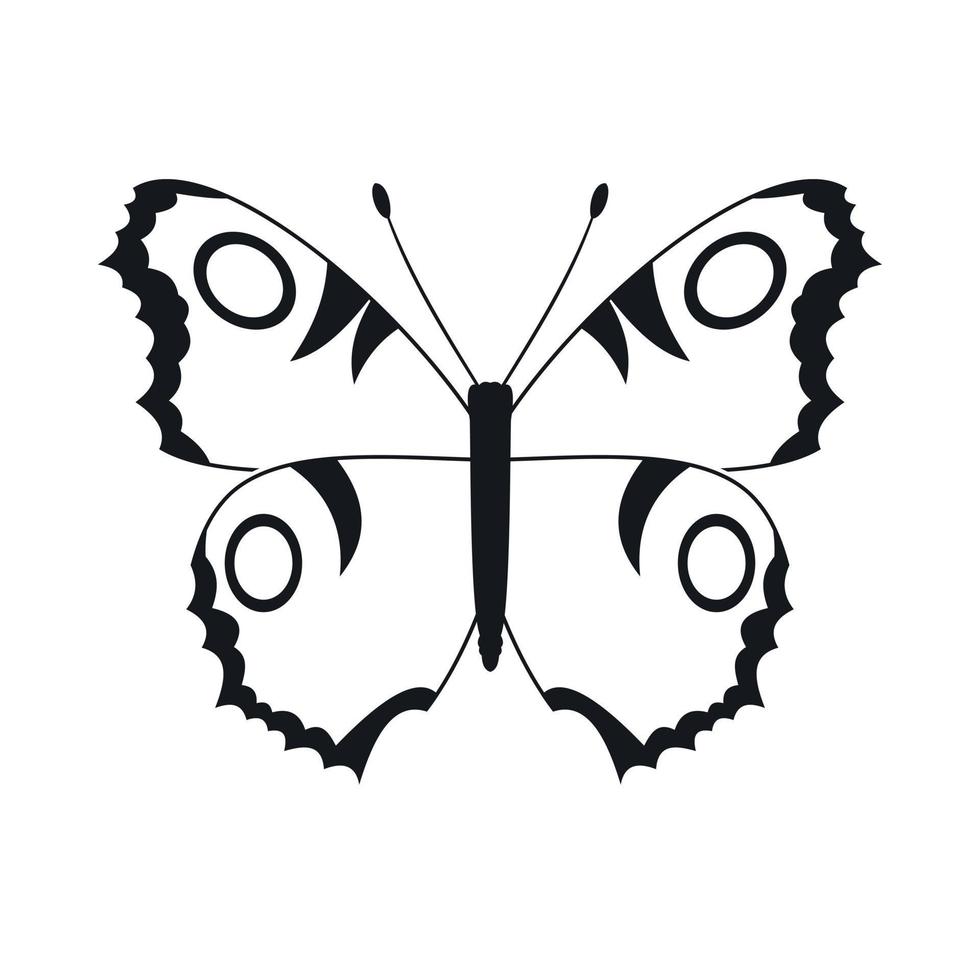 Butterfly icon, simple style vector