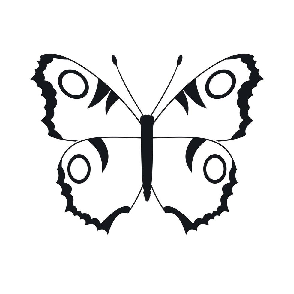 Butterfly icon, simple style vector