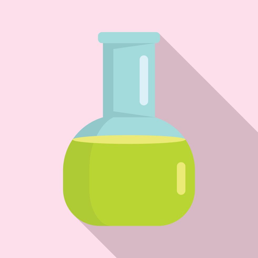 Radiation flask icon, flat style vector