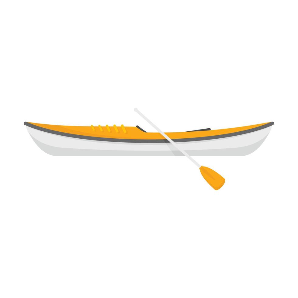 Speed kayak icon, flat style vector