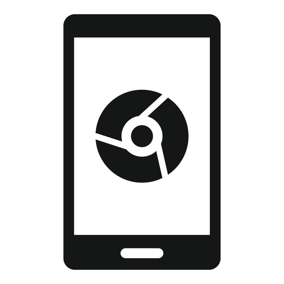 Smartphone web surf icon, simple style vector