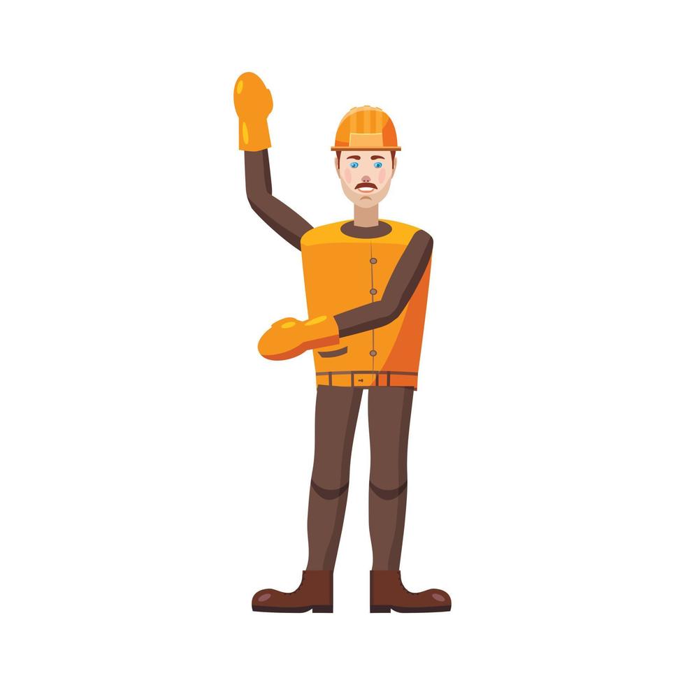 Builder icon in cartoon style vector