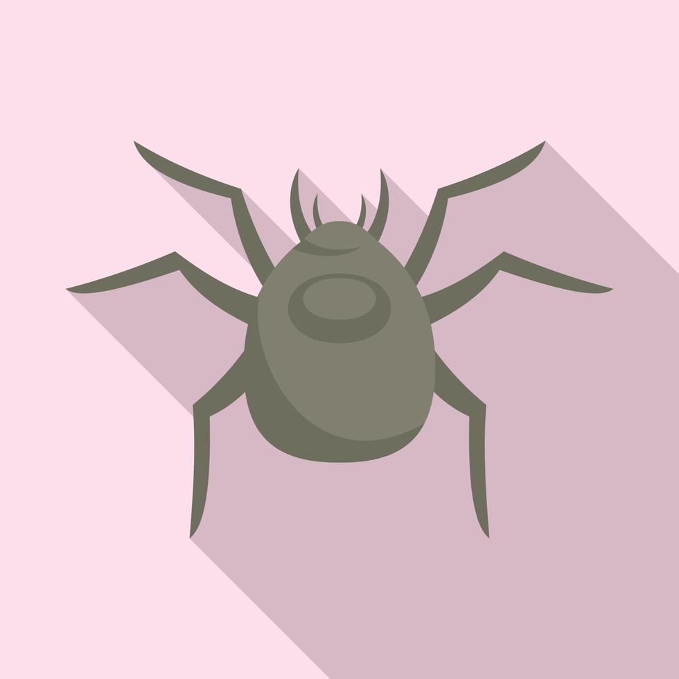 Spider forest bug icon, flat style vector