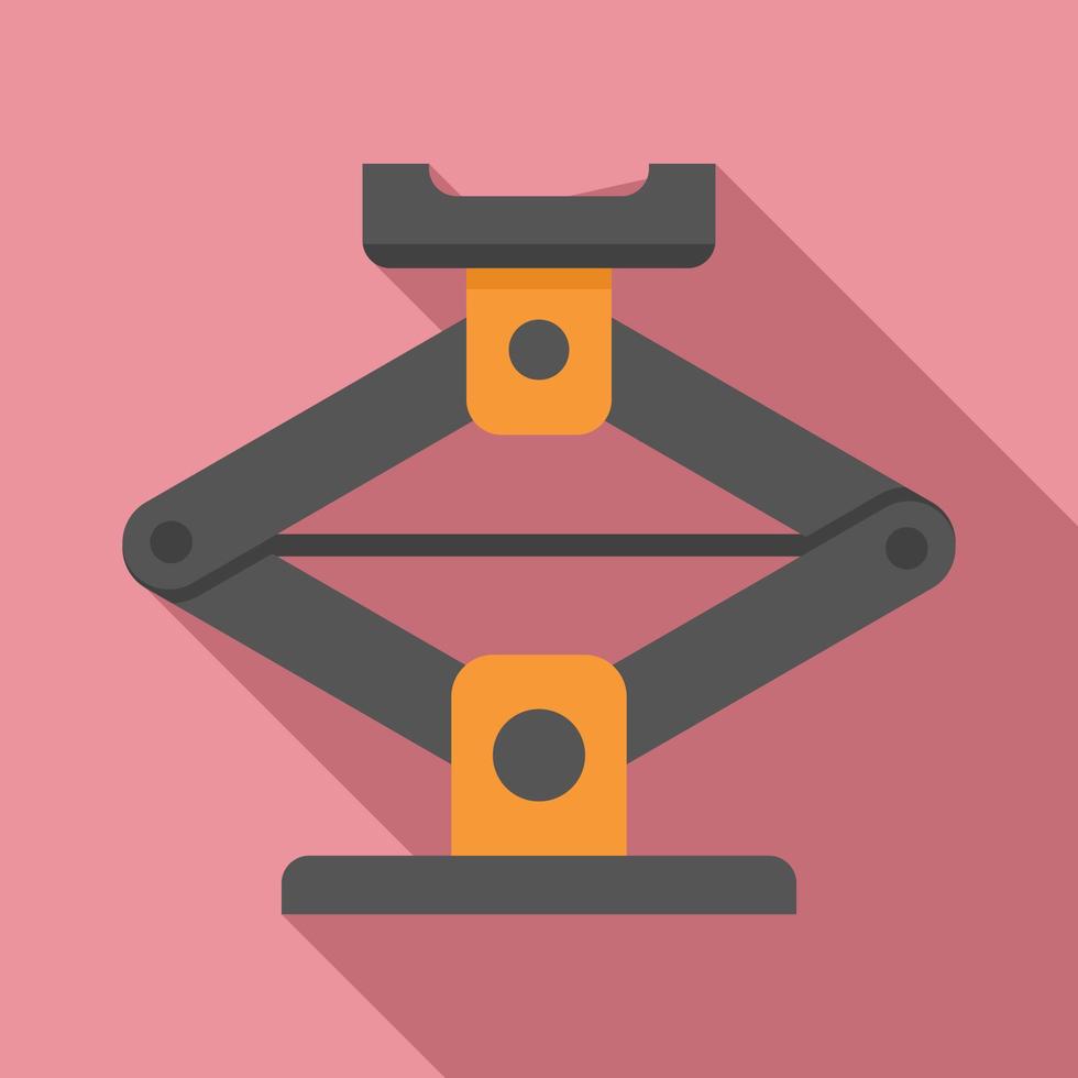 Car jack-screw icon, flat style vector