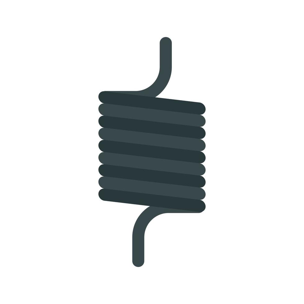 Elastic spring wire icon, flat style vector