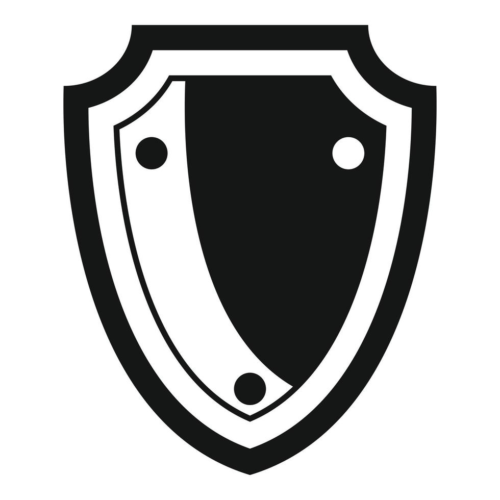 Home security shield icon, simple style vector
