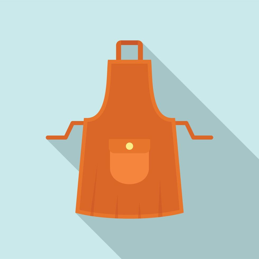 Housewife apron icon, flat style vector