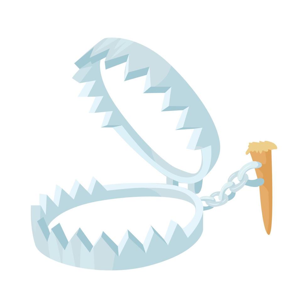 Trap icon, cartoon style vector