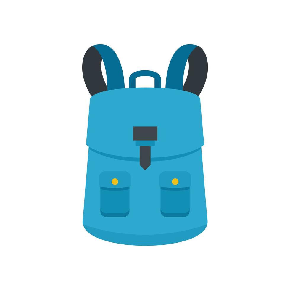 icono de mochila, estilo plano vector