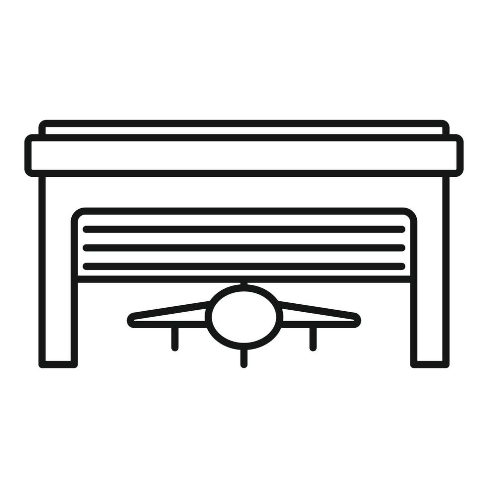 Factory hangar icon, outline style vector