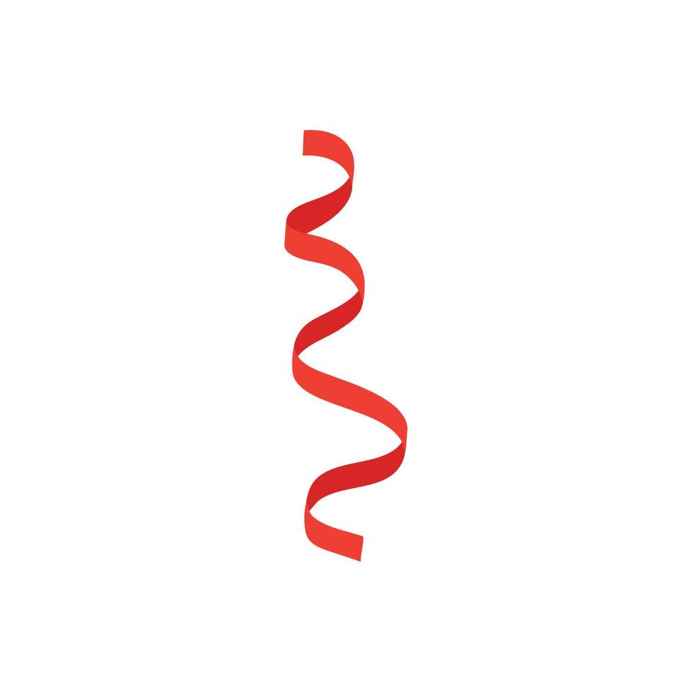 Red serpentine icon, flat style vector