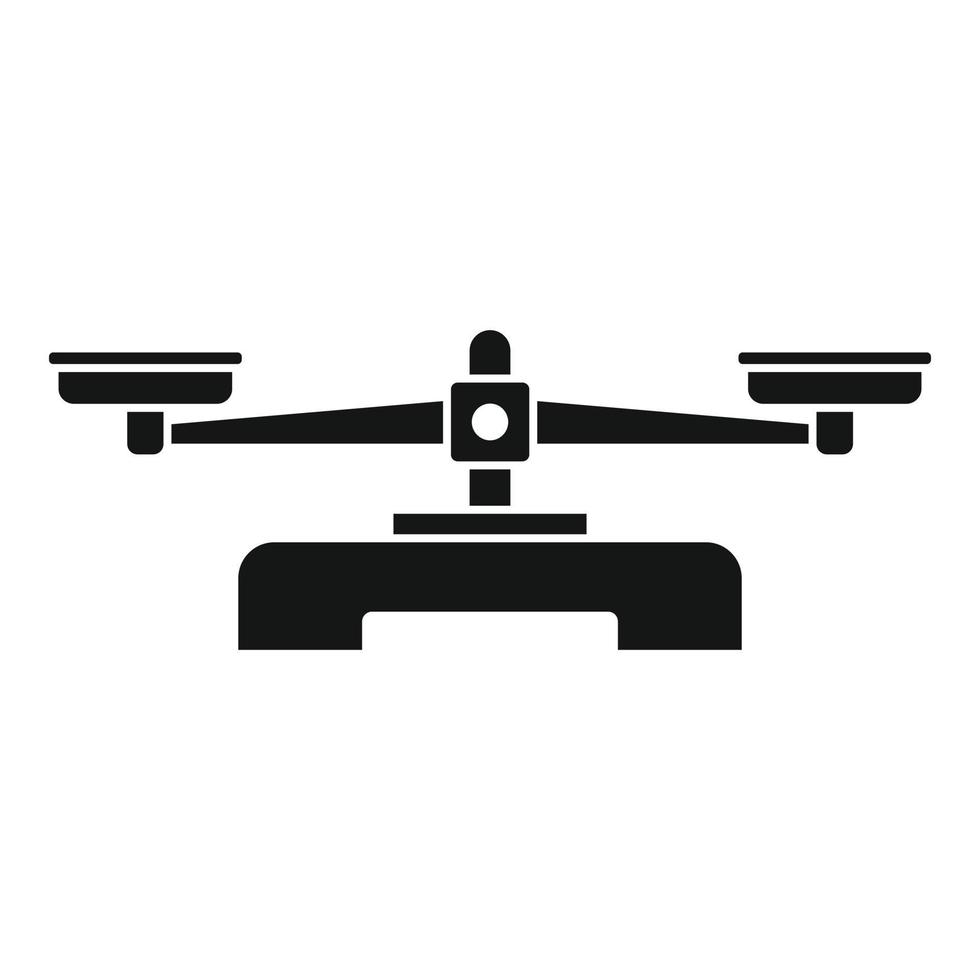 Retro mechanical scales icon, simple style vector