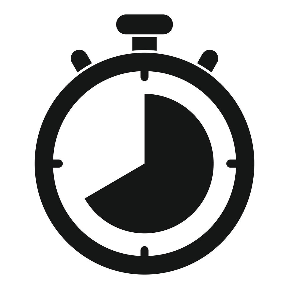 Lap time stopwatch icon, simple style vector