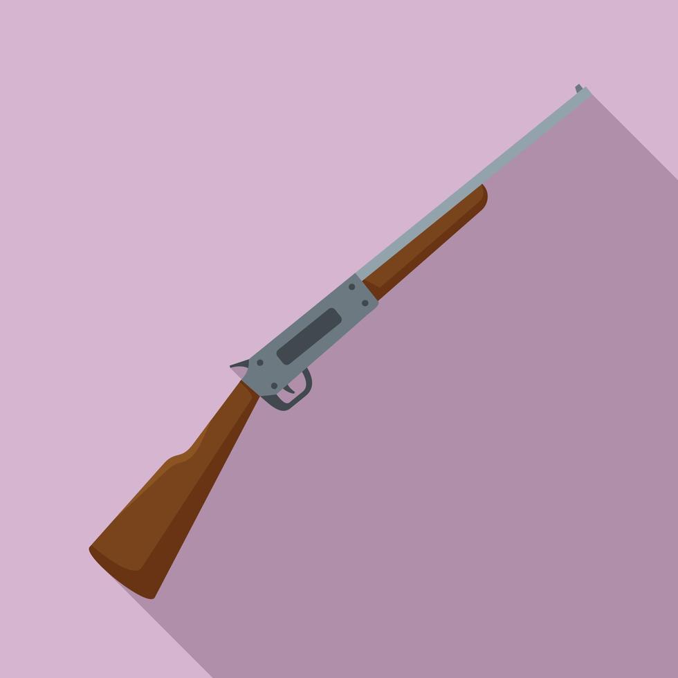 icono de rifle, tipo plano vector